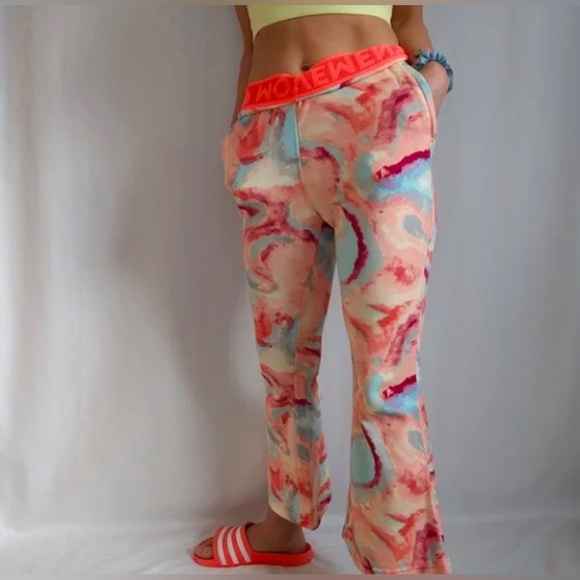 Free People All That Set Printed Multi 2 pc Top Pants Small - Picture 9 of 12